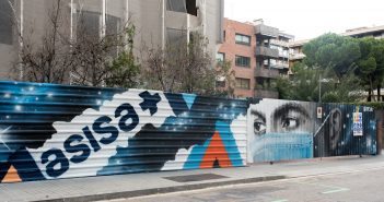 Arte urbano en el nuevo centro médico del Grupo ASISA en Barcelona graffiti ASISA Barcelona