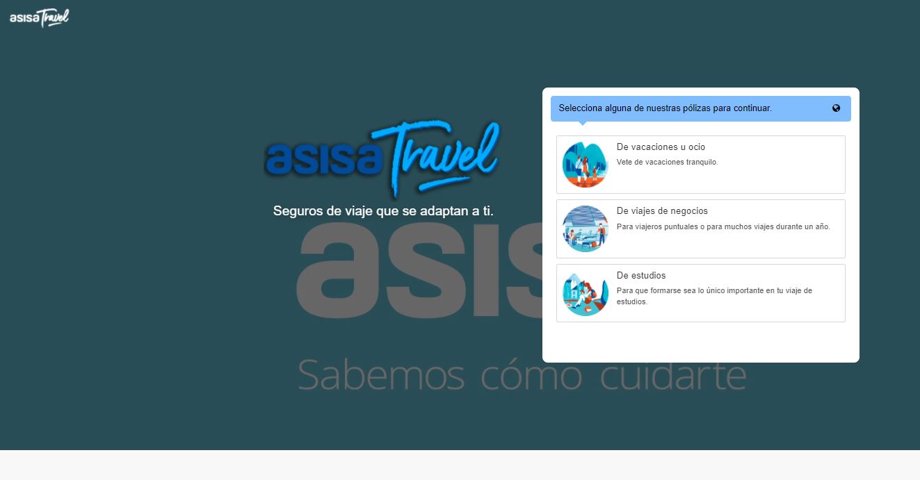 nueva web ASISA Travel